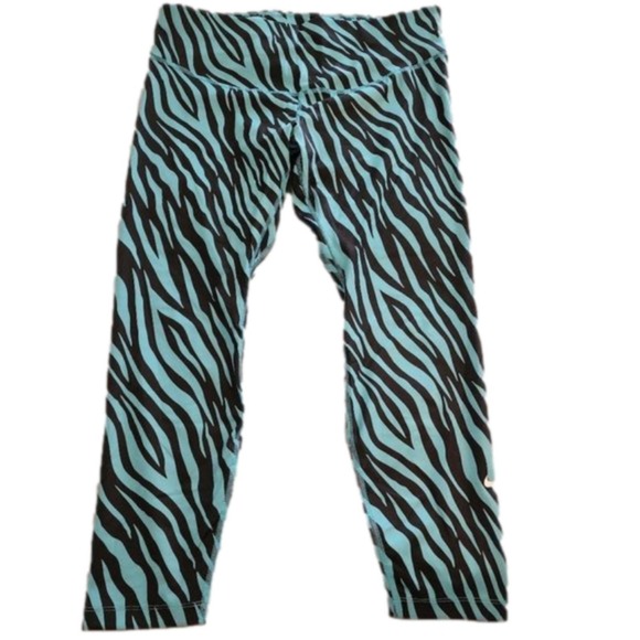 Nike zebra print active athletic workout leggings plus size 1X new! - Picture 1 of 12